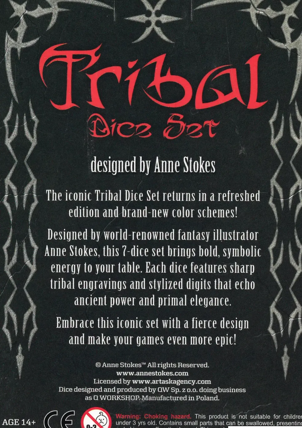 Dice Set - Tribal, Pearl & Brown