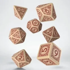 Dice Set - Viking, Beige & Burgundy
