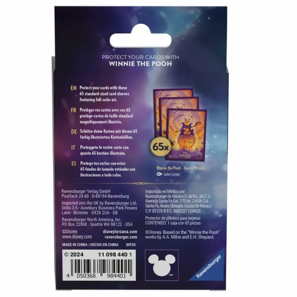Disney Lorcana Azurite Sea Sleeves - Winnie the Pooh