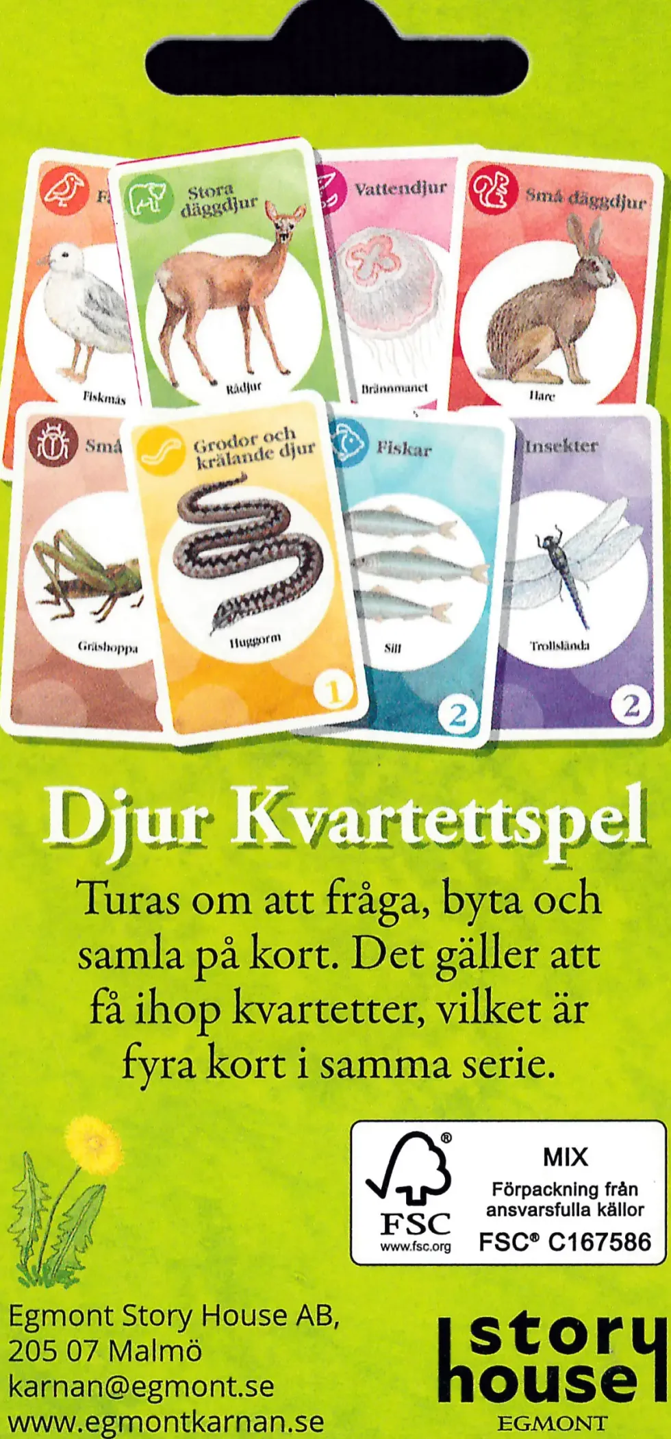 Djur Kvartettspel