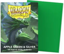 Dragon Shield: Matte Dual Apple Green & Silver (63 x 88 mm) - 100 st