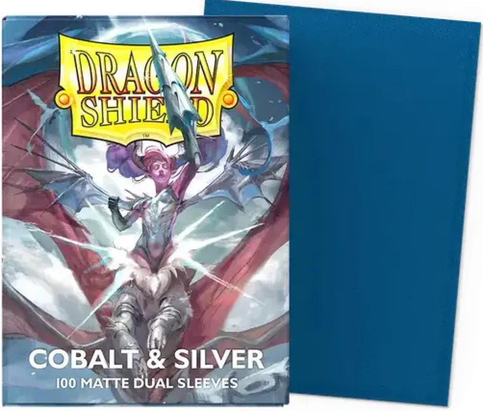 Dragon Shield: Matte Dual Cobalt & Silver (63 x 88 mm) - 100 st