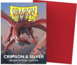 Dragon Shield: Matte Dual Crimson & Silver (63 x 88 mm) - 100 st