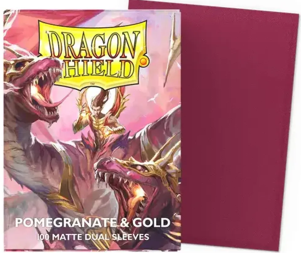 Dragon Shield: Matte Dual Pomegranate & Gold (63 x 88 mm) - 100 st