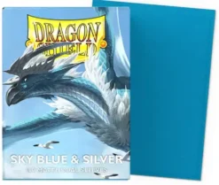 Dragon Shield: Matte Dual Sky Blue & Silver (63 x 88 mm) - 100 st