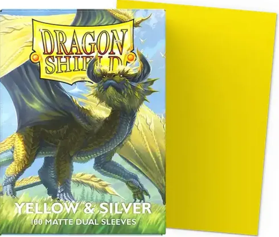 Dragon Shield: Matte Dual Yellow & Silver (63 x 88 mm) - 100 st