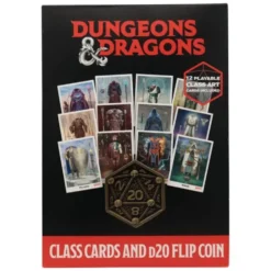 Dungeons & Dragons 5th: Class Cards and D20 Flip Coin
