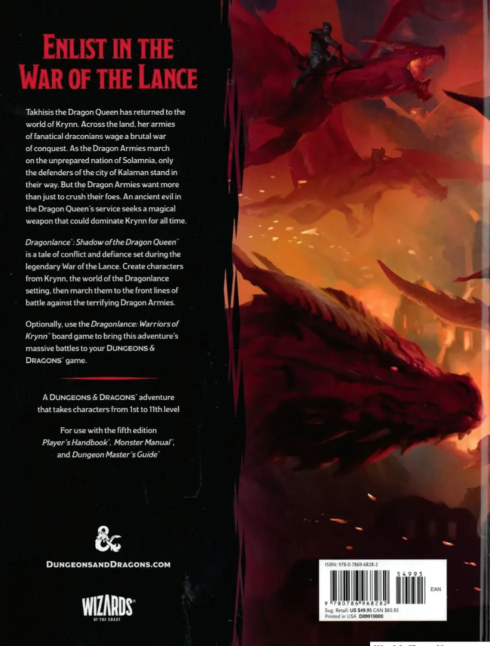 Dungeons & Dragons 5th: Dragonlance - Shadow of the Dragon Queen