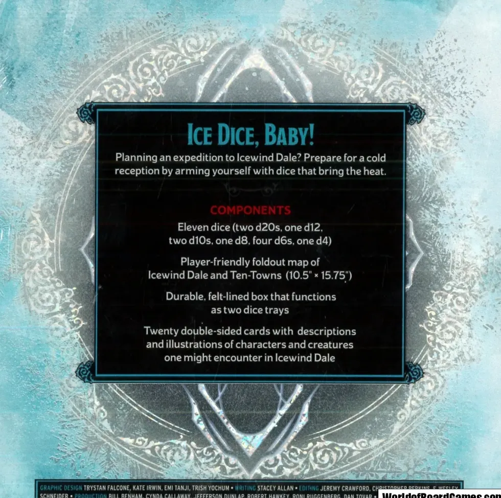 Dungeons & Dragons 5th: Icewind Dale - Rime Of The Frostmaiden, Dice and Miscellany