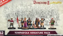 Dungeons & Lasers: Townsfolk Miniature Pack (62 Miniatures)