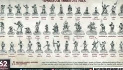 Dungeons & Lasers: Townsfolk Miniature Pack (62 Miniatures)