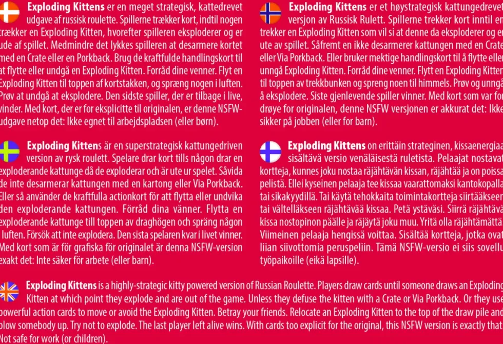 Exploding Kittens NSFW Edition (SVE)