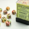 Festive - Circus/Black - d6, 36 st (12 mm, prickar)
