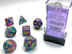 Festive - Mosaic/Yellow - Dice set