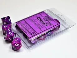 Festive - Violet/White - d10, 10 st