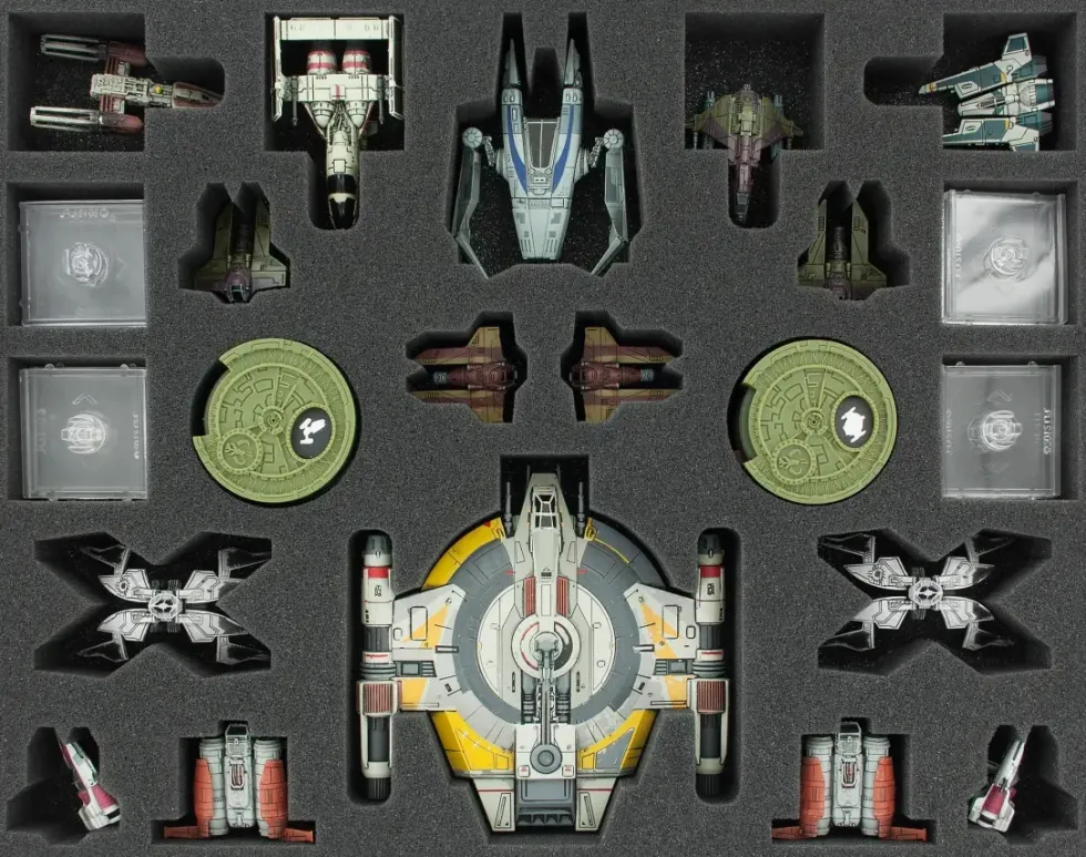 Foam Tray for Star Wars X-WING Shadow Caster, StarViper, M3-A Interceptor, IG-2000, Z-95 und Y-Wing and Other