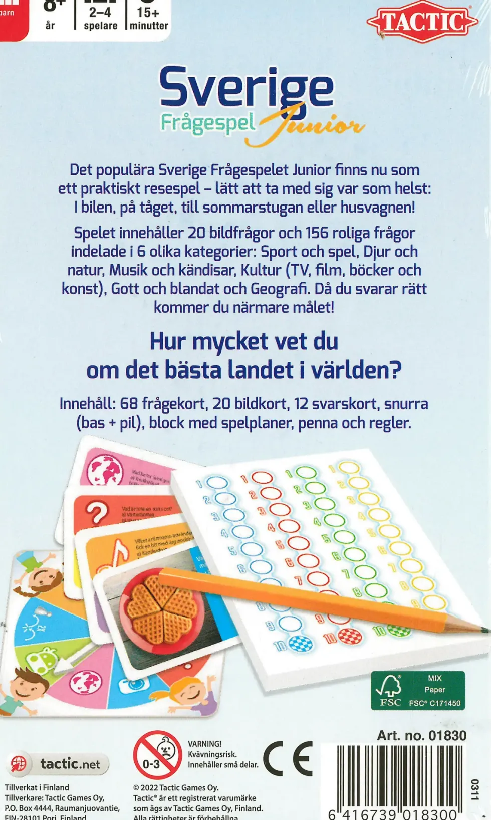 Frågespelet om Sverige Junior: Resevarianten