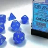 Frosted - Blue/White - Dice set