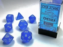 Frosted - Blue/White - Dice set