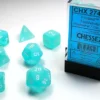 Frosted - Teal/White - Dice set