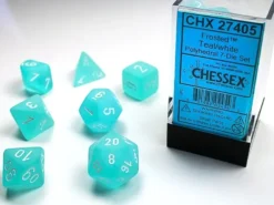 Frosted - Teal/White - Dice set