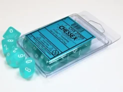 Frosted - Teal/White - d10, 10 st