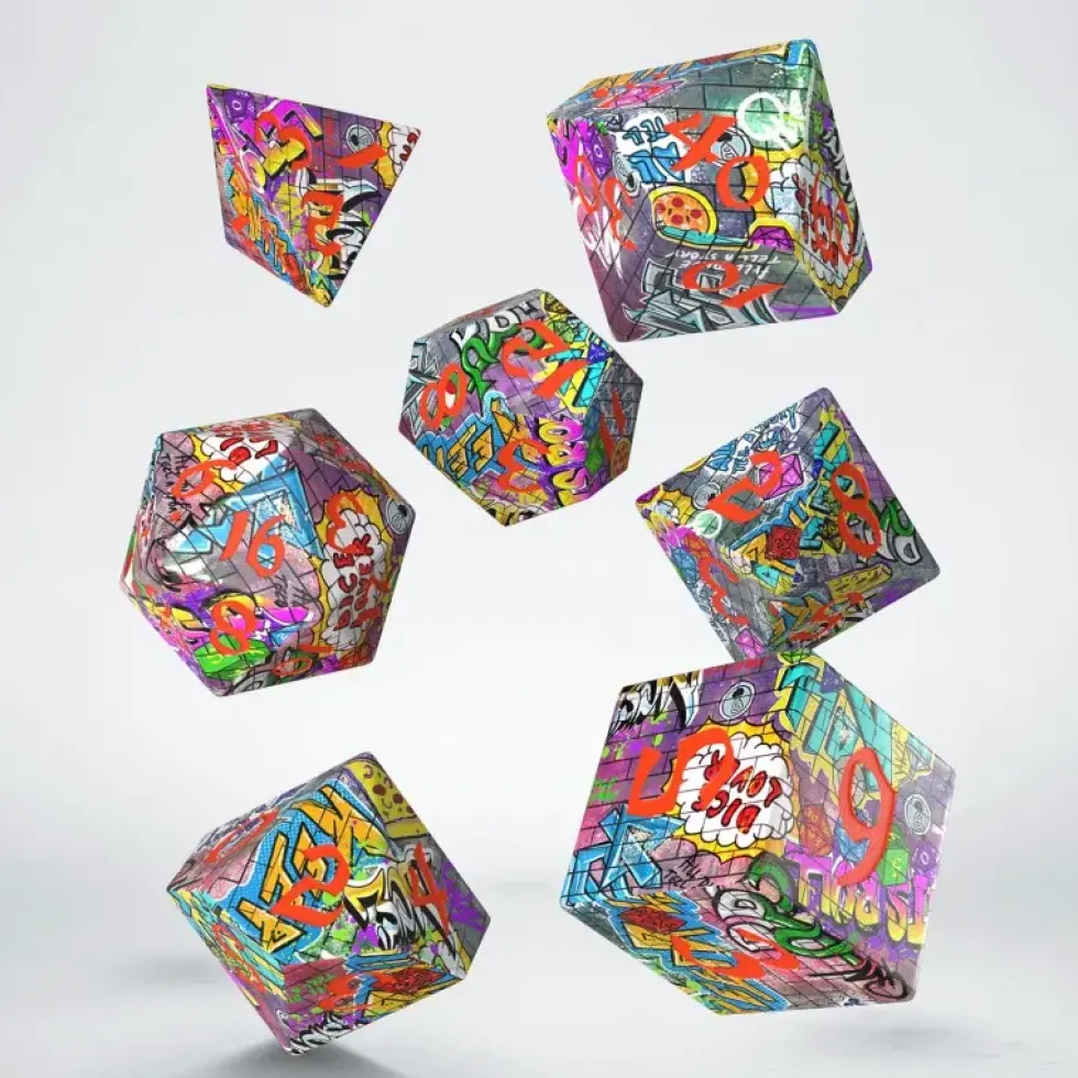 Full Art Dice Set: Graffiti