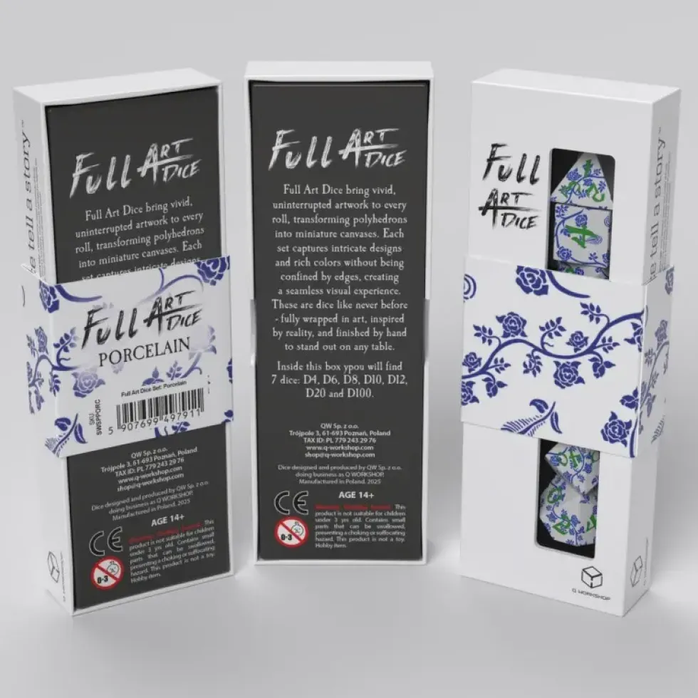 Full Art Dice Set: Porcelain