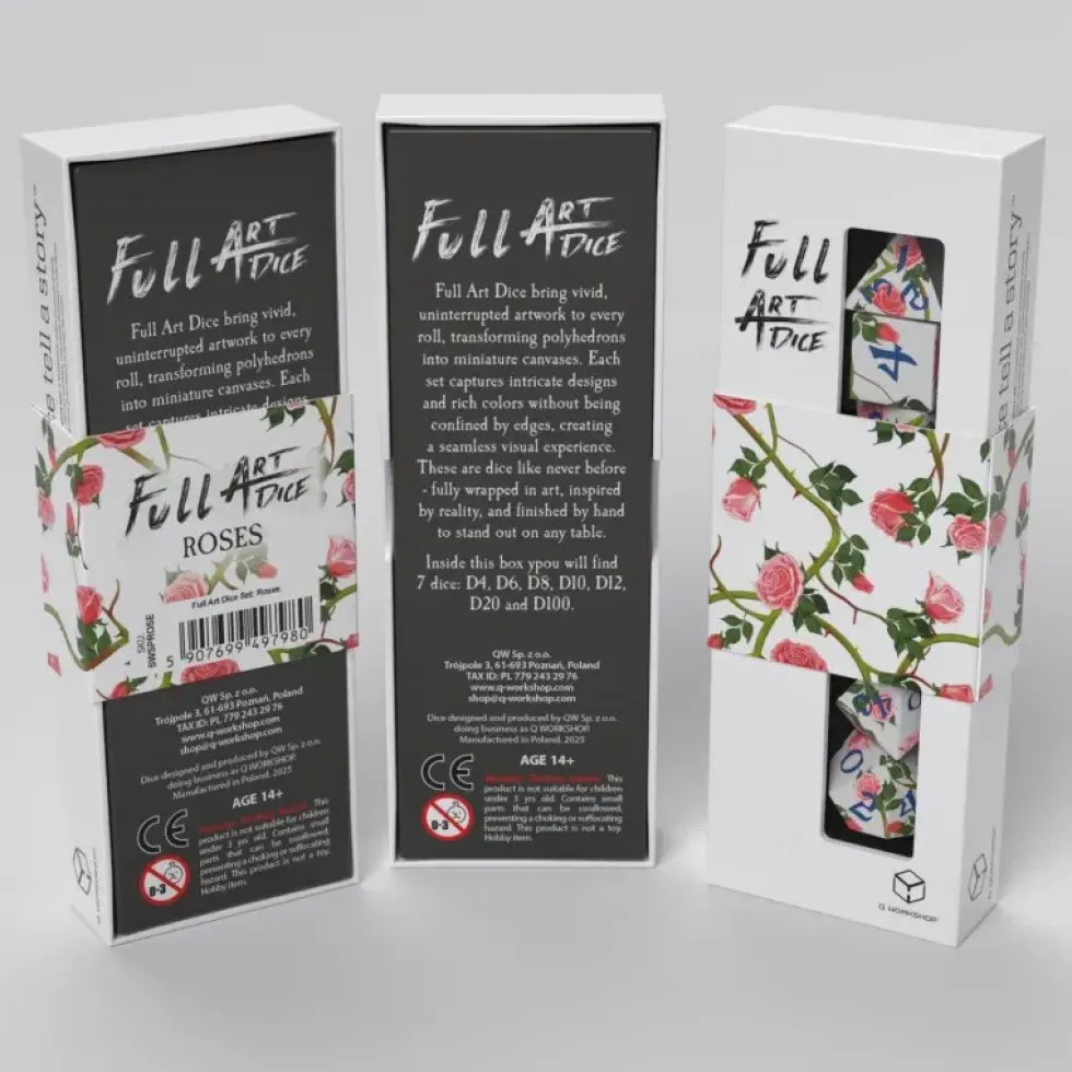 Full Art Dice Set: Roses