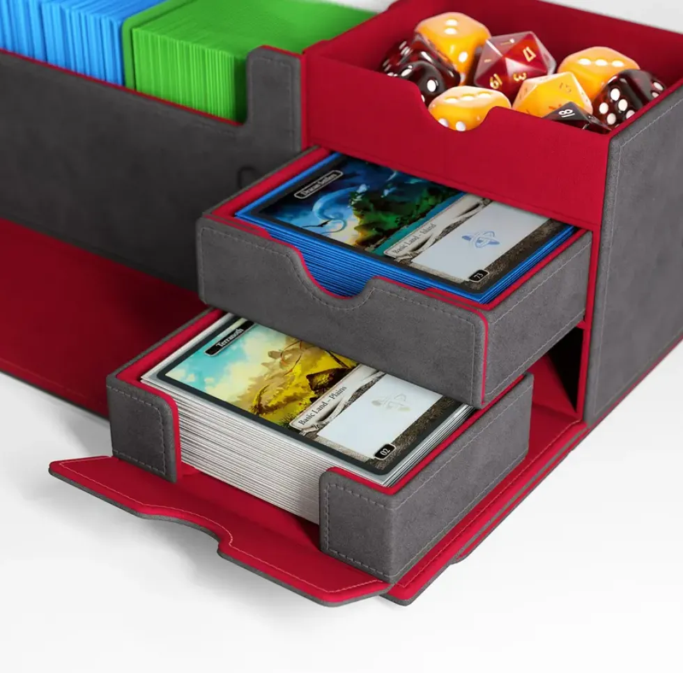 Gamegenic: CARDS’ LAIR PRO 1000+ CONVERTIBLE - Gray/Red