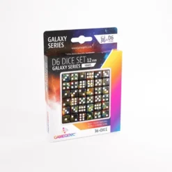 Gamegenic: Galaxy Series - Mars - d6, 36 stycken (12 mm, prickar)