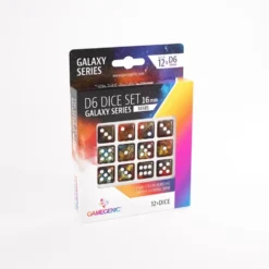 Gamegenic: Galaxy Series - Mars - d6, 12 stycken (16 mm, prickar)