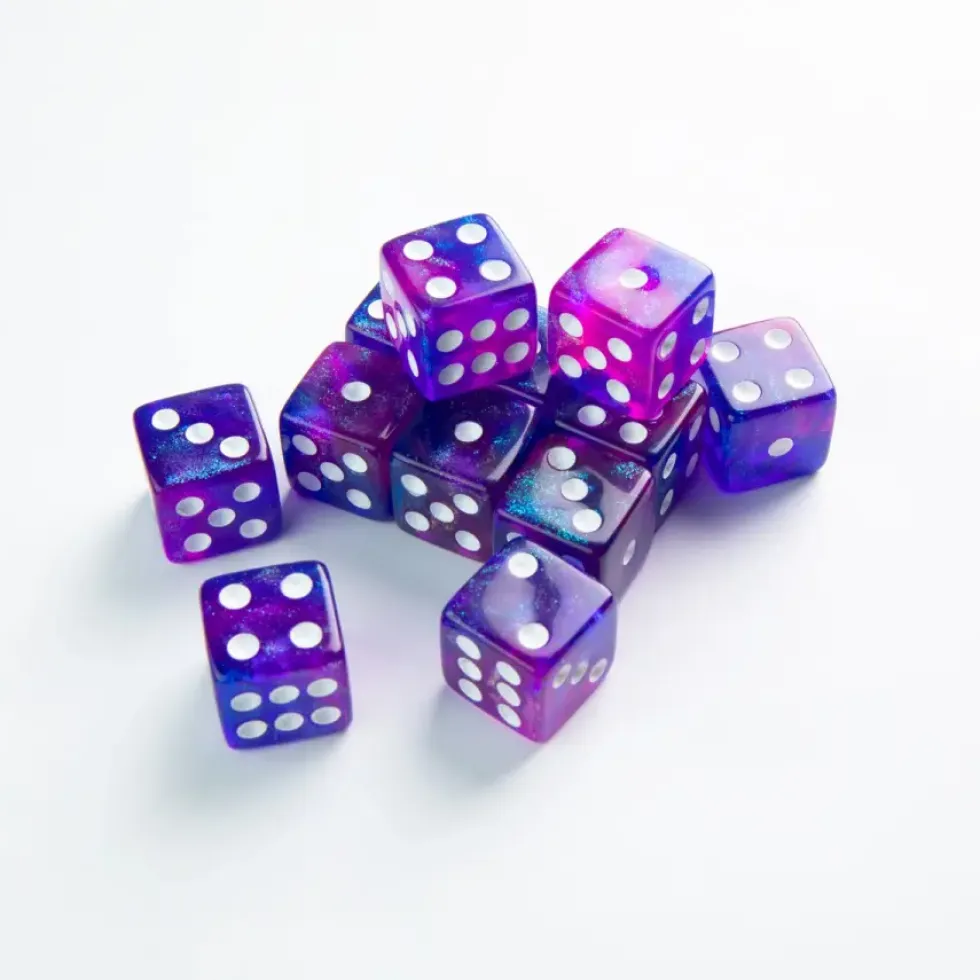 Gamegenic: Galaxy Series - Nebula - d6, 12 stycken (16 mm, prickar)