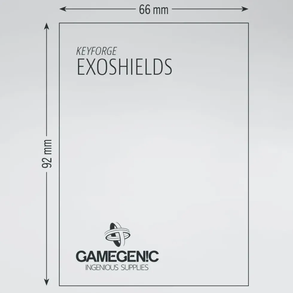 GameGenic: MATTE Board Game Sleeves - Clear Exoshields (66 x 92 mm) - 40 st