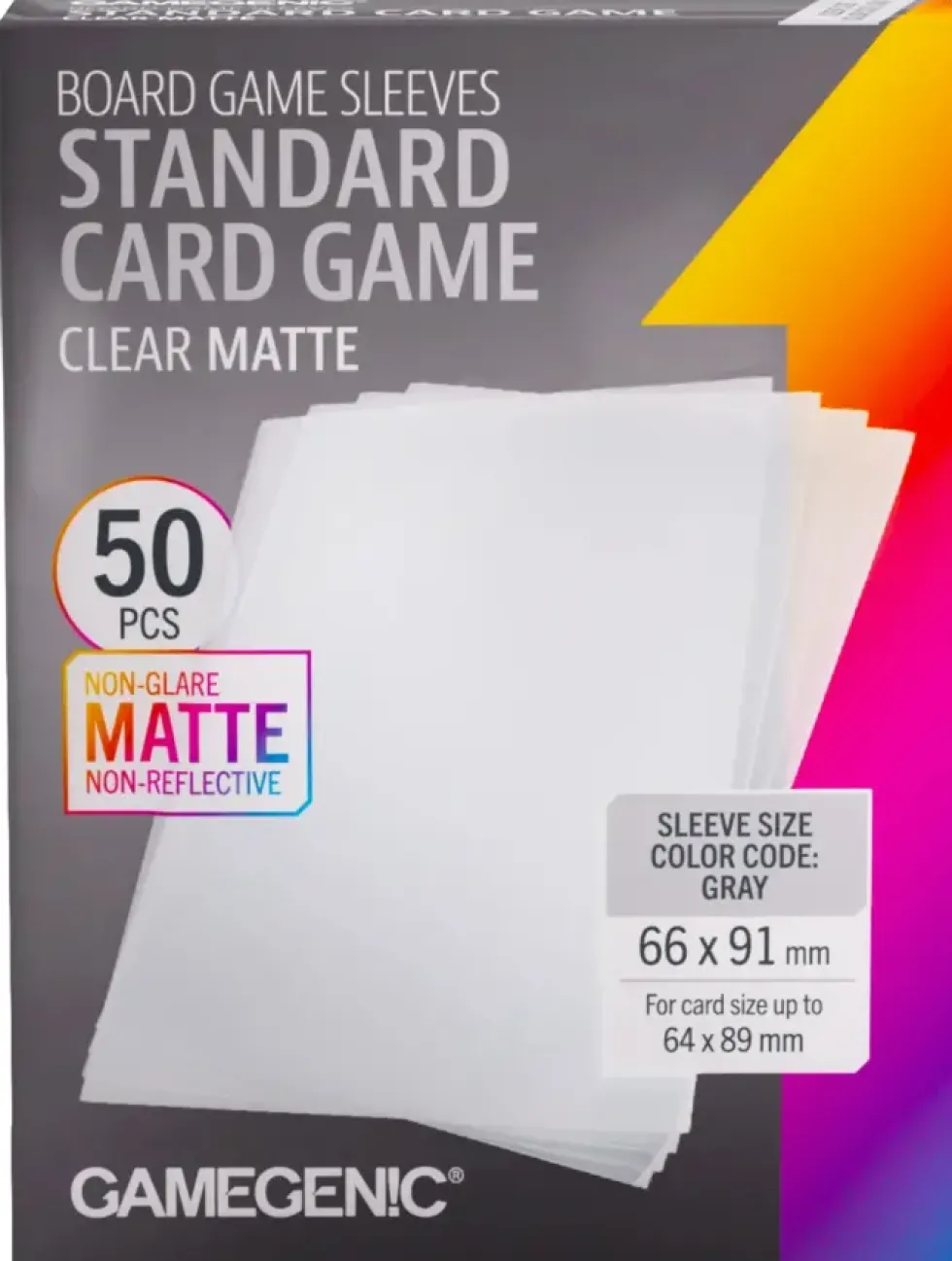 Gamegenic: MATTE Board Game Sleeves - Standard (66 x 91 mm) - 50 st