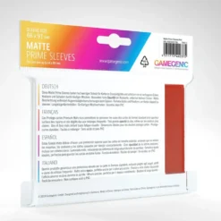 GameGenic: MATTE Prime Sleeves - Red (66 x 91 mm) - 100 st