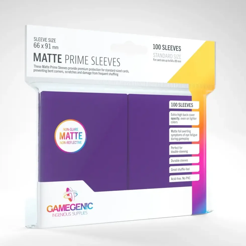 GameGenic: MATTE Prime Sleeves - Purple (66 x 91 mm) - 100 st