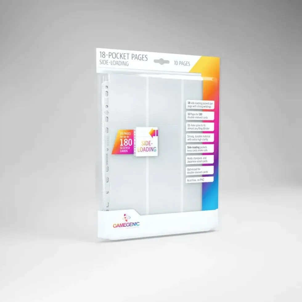 GameGenic: 18-Pocket Pages - White (Side-Loading) 10st
