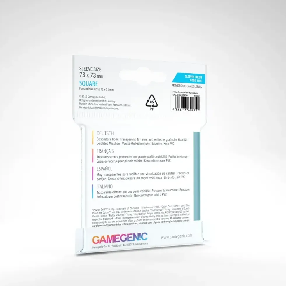 GameGenic: PRIME Board Game Sleeves - Square (73 x 73 mm) - 50 st
