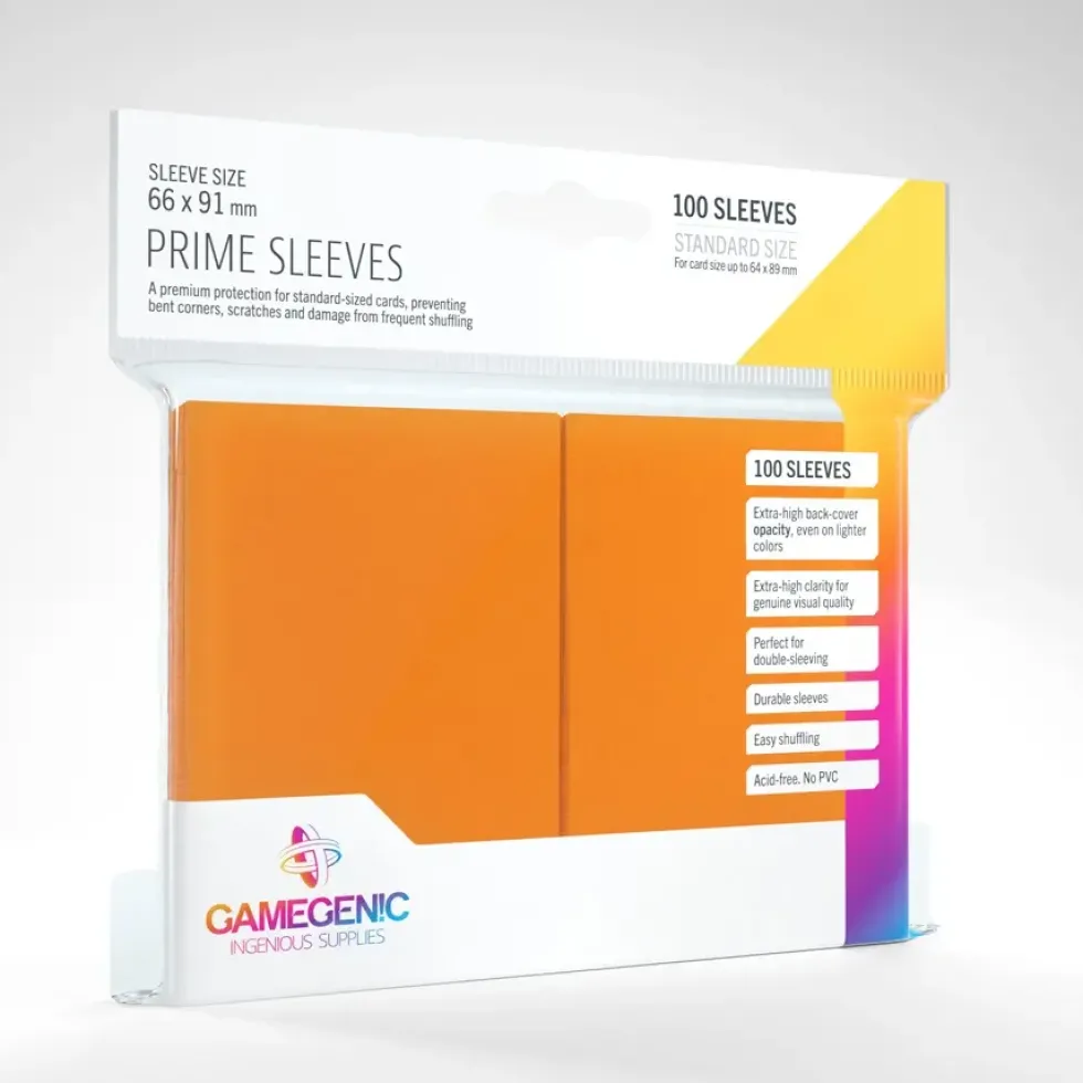 GameGenic: PRIME Sleeves - Orange (66 x 91 mm) - 100 st