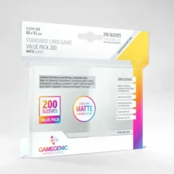 GameGenic: Standard Card Game Value Pack 200 - Matte Sleeves (66 x 91 mm) - 200 st