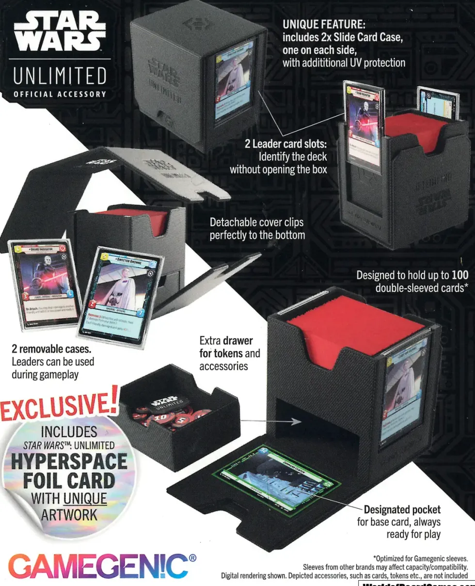 Gamegenic - Star Wars: Unlimited Twin Suns Deck Pod - Black
