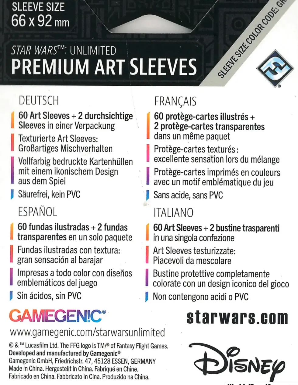Gamegenic - Star Wars: Unlimited Art Sleeves - Grogu