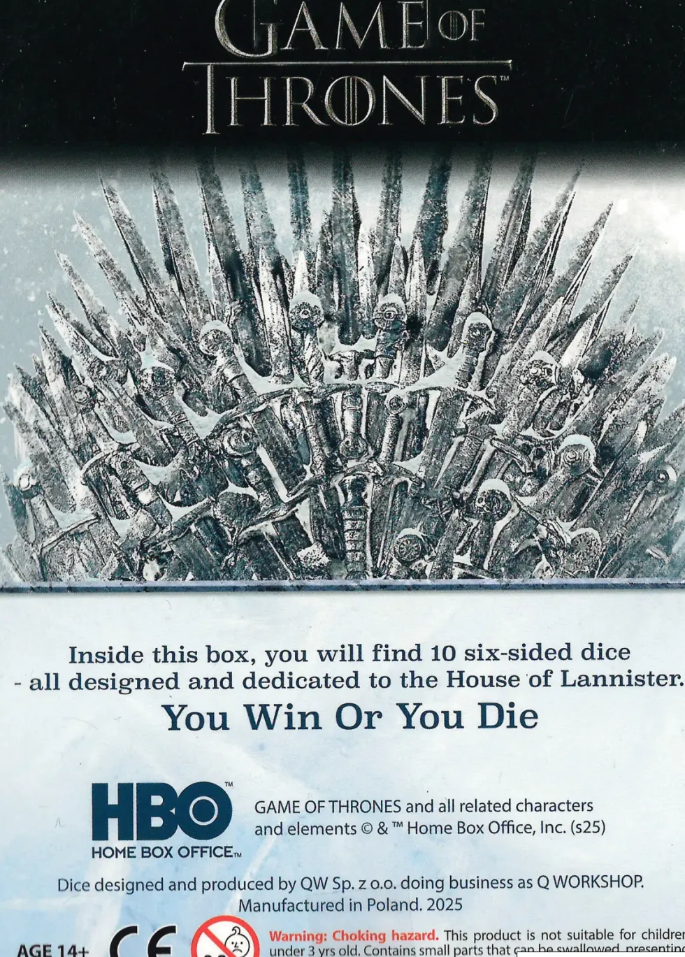 Game of Thrones: Lannister - d6, 10 st