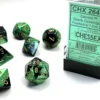 Gemini - Black-Green/Gold - Dice set