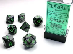 Gemini - Black-Grey/Green - Dice set