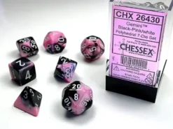 Gemini - Black-Pink/White - Dice set