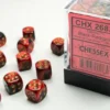 Gemini - Black-Red/Gold - d6, 36 st (12 mm, prickar)