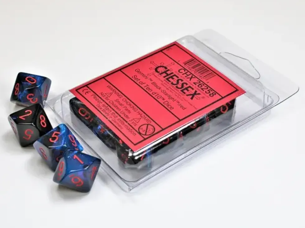 Gemini - Black-Starlight/Red - d10, 10st