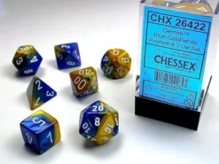 Gemini - Blue-Gold/White - Dice set
